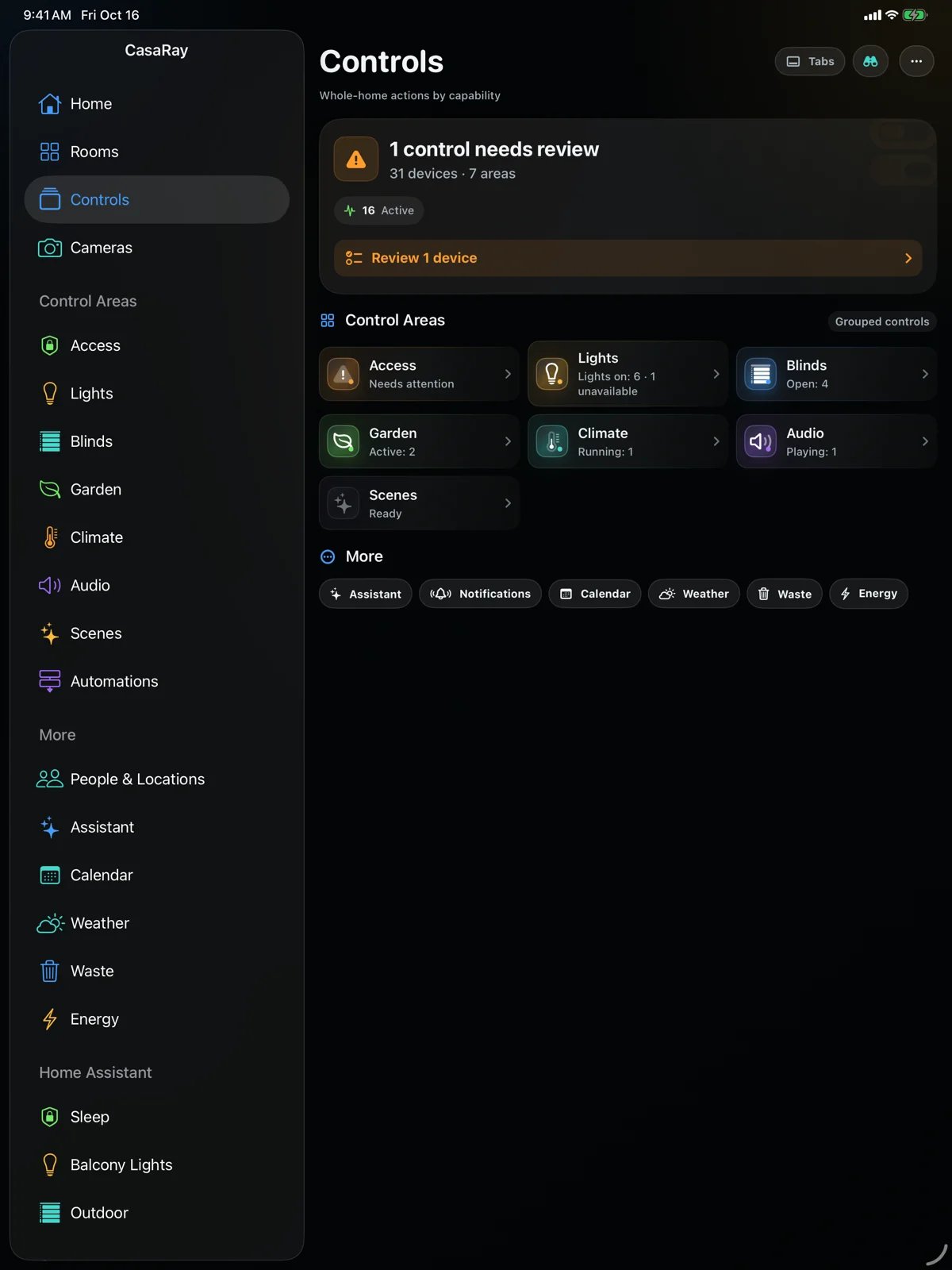iPad · Reach the right control